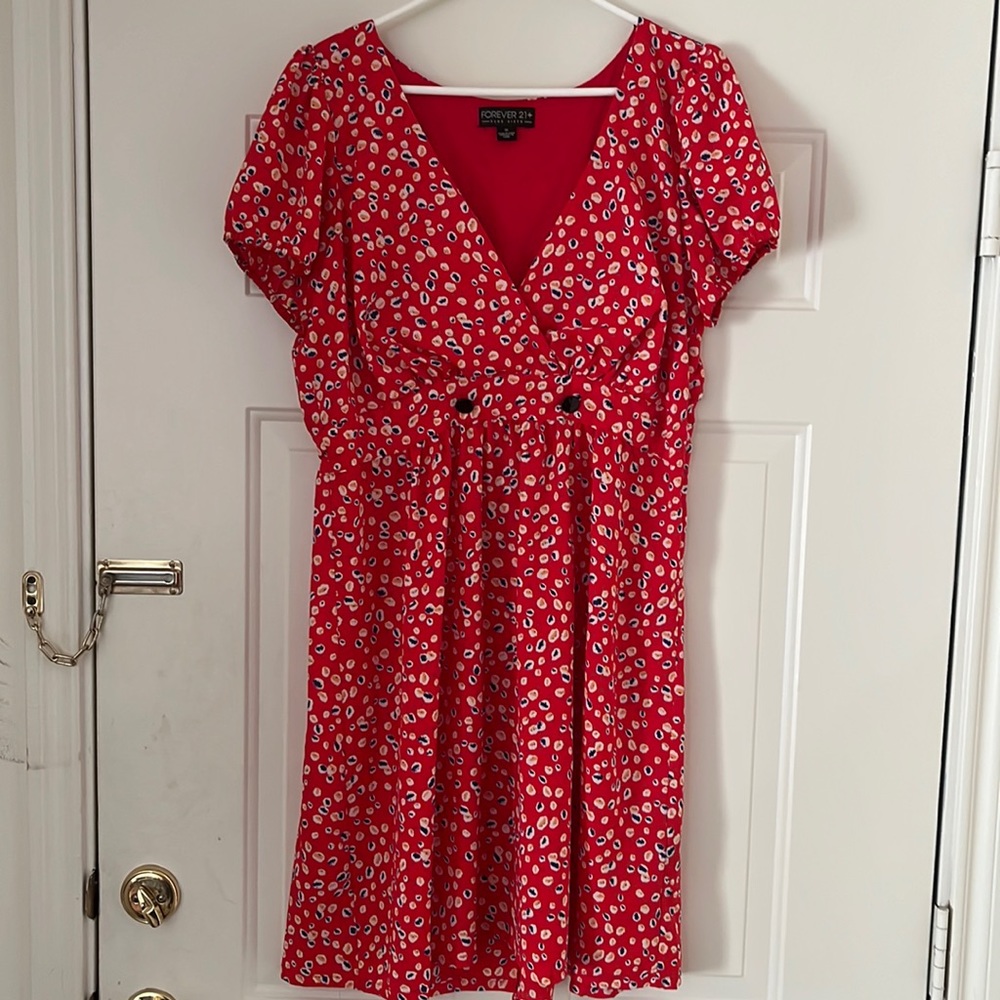 Reddish orange spring dress